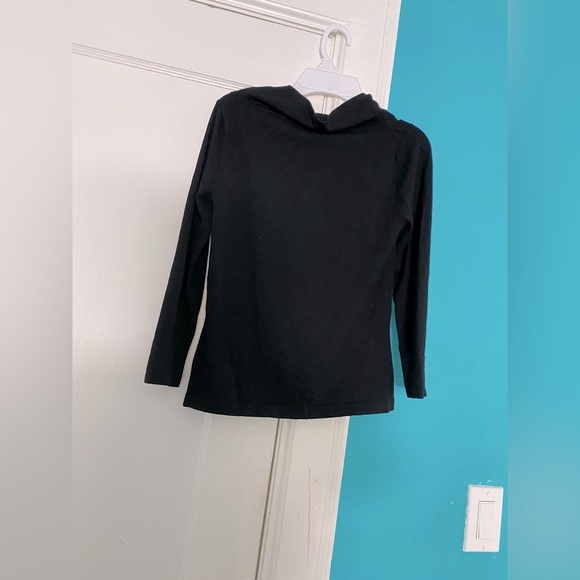 RAYON Long sleeve blouse girls size M color black good condition - Picture 4 of 5